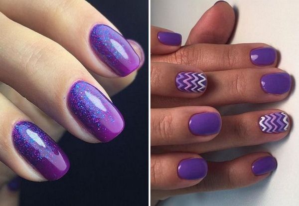 Delicious purple manicure 2020-2021: ideas, new products, trends - photo