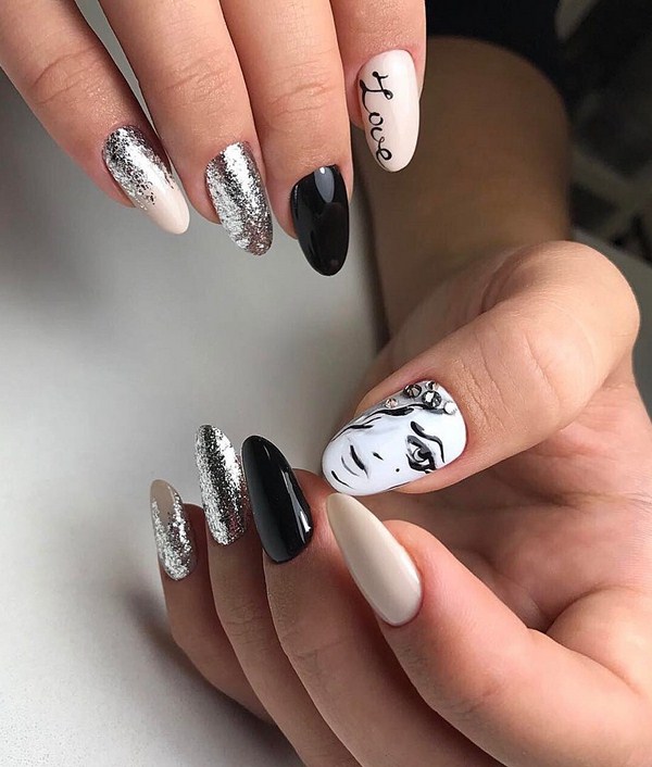 Manicure trend 2020-2021: eye see you nail art in the best ideas in the photo