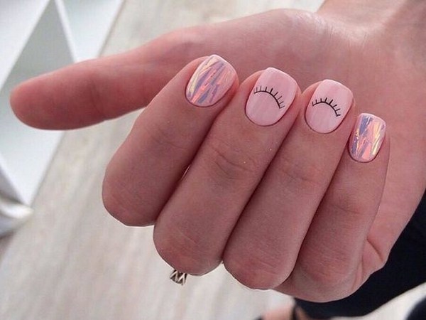 Manicure trend 2020-2021: eye see you nail art in the best ideas in the photo