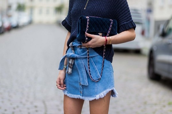 Attractive denim skirts 2020-2021 - photo ideas of bows for every taste