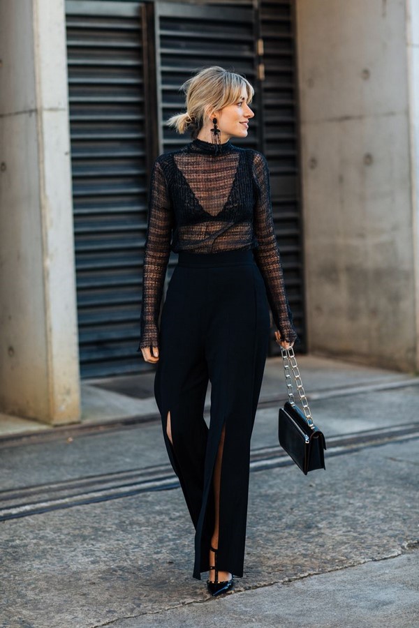 Total black look in different styles: the best images 2020-2021 in black
