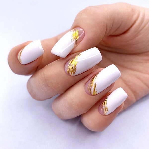 Enchanting manicure with foil 2020-2021 - fashion new items and styles