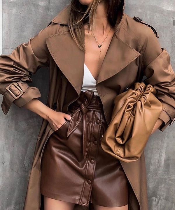 Leather skirts 2020-2021 - wonderful images and the latest trends in leather skirts